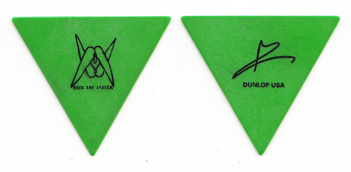 System Of A Down Daron Malakian Signature Green Guitar Pick - 2006 Tour Soad
