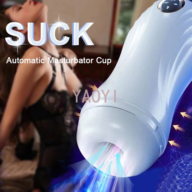 Male Masturbaters Automatic Handsfree Sucking Cup Vibrating Stroker Men Sex Toys