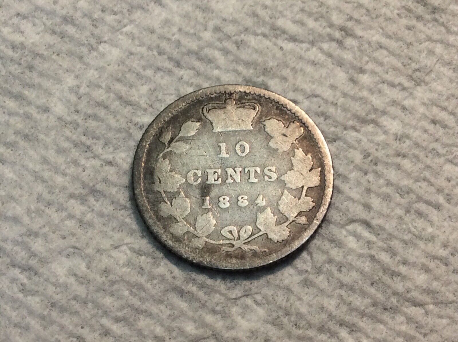 1884 Canada Silver 10 Cents Victoria
