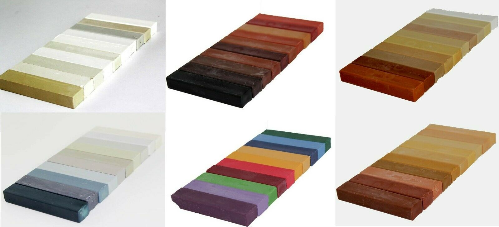 Konig Hard Wax Furniture Repair Filler Sticks 10 X 8cm Set Various Colours