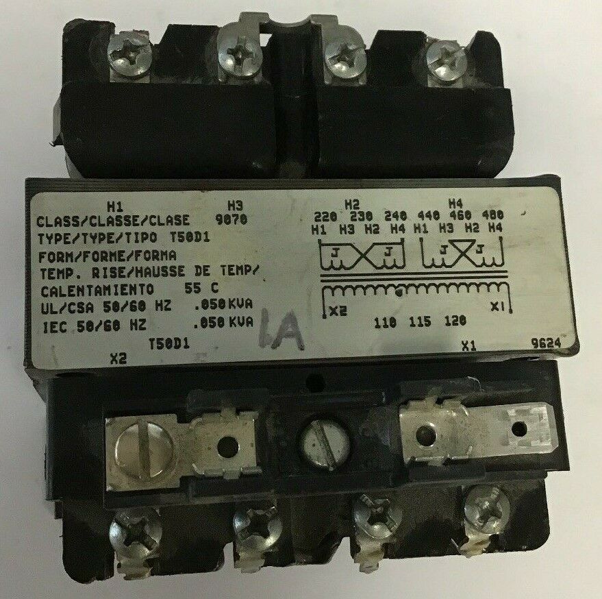 Square D 9070 T50d1 Control Transformer 50/60hz