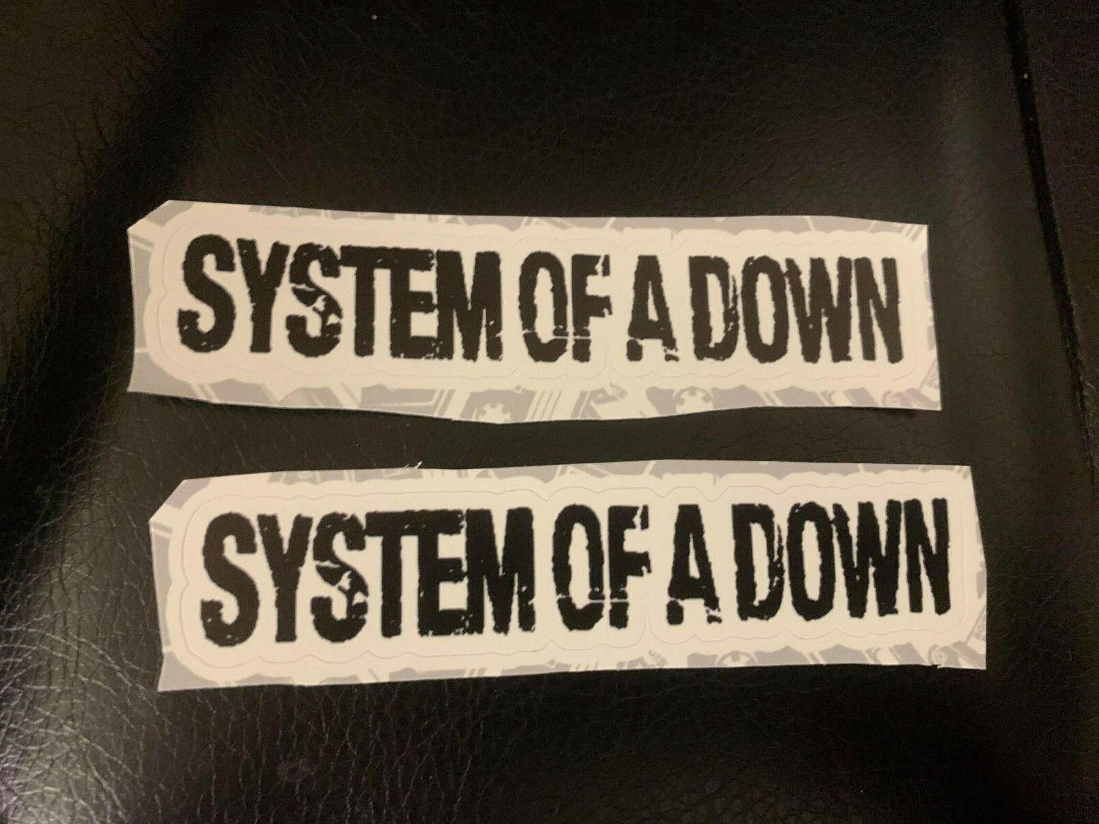 Lot (2) System Of A Down 3/4" X 3 1/2" Band Logo Stickers Black Fast Ship!