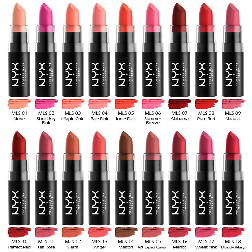 1 Nyx Matte Lipstick - Silky Matte Finish "pick Your 1 Color" *joy's Cosmetics*