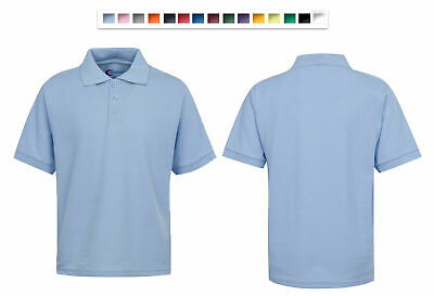 School Uniform Pique Polo Collard Shirt For Boys With Stain Guard Size 4- 20