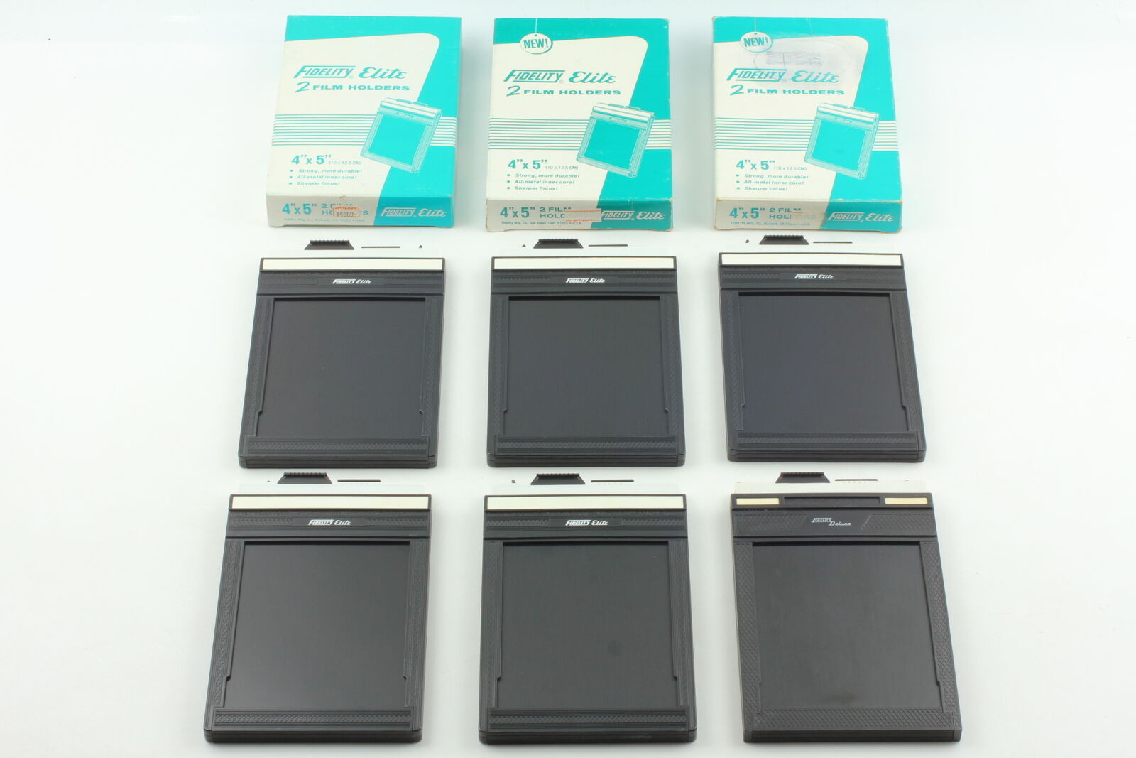 [mint In Box Lot Of 6] Fidelity Elite 4x5 Cut Film Holder 3 Boxes From Japan