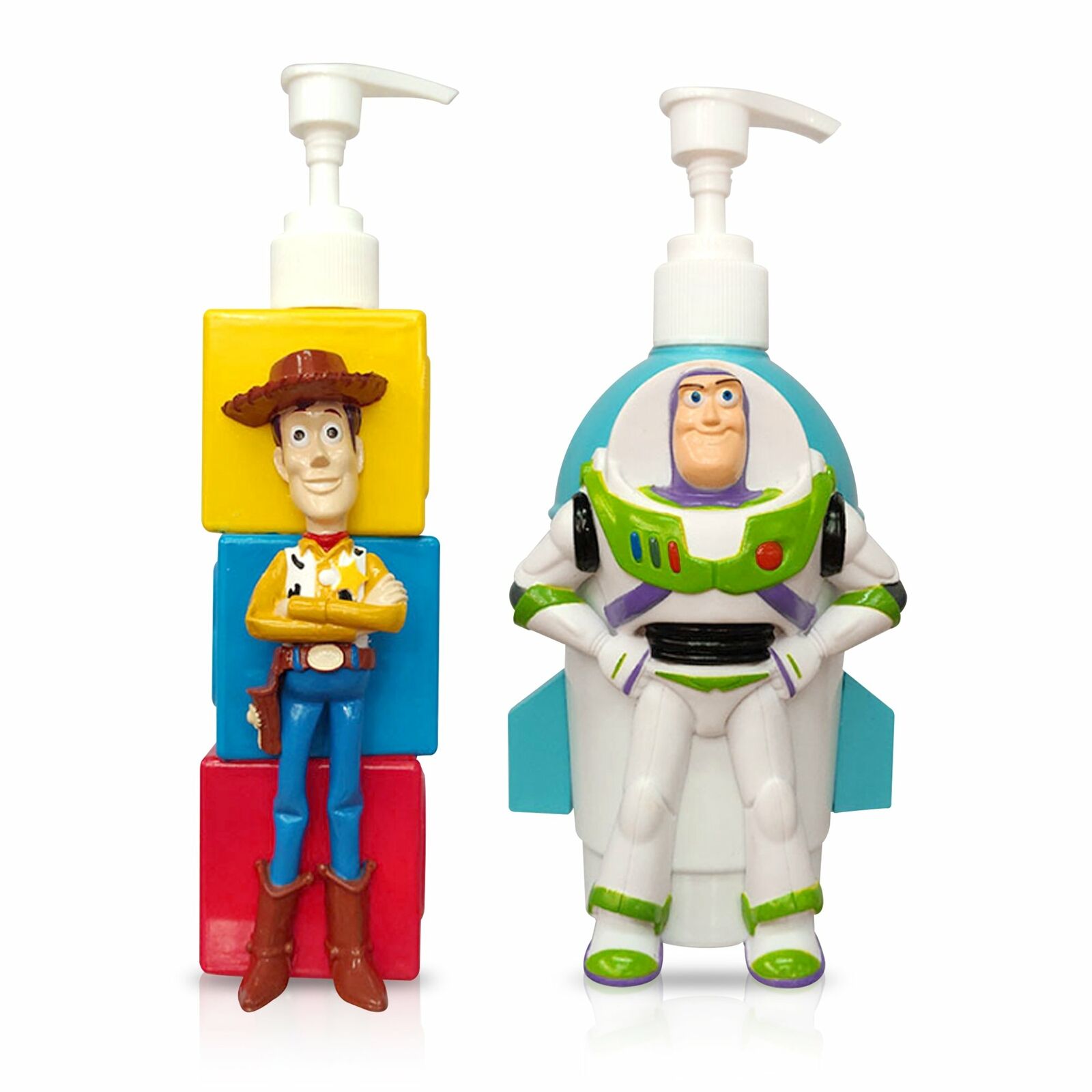 Finex Toy Story Set Woody Buzz Lightyear Empty Refillable Pump Bottle Dispensers