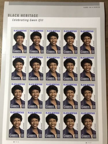 Scott#5432 Black Heritage Gwen Ifill Forever Sheet (20 Stamps) Mnh( 2020)