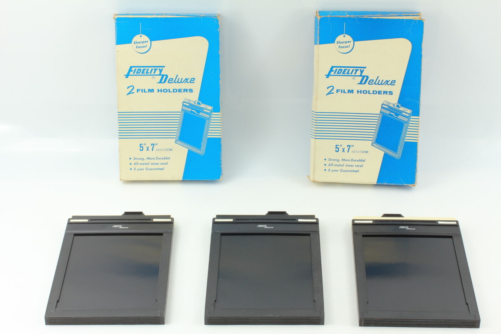 [mint In Box / Lot Of 3] Fidelity Deluxe Cut Film Holder 5x7  From Japan