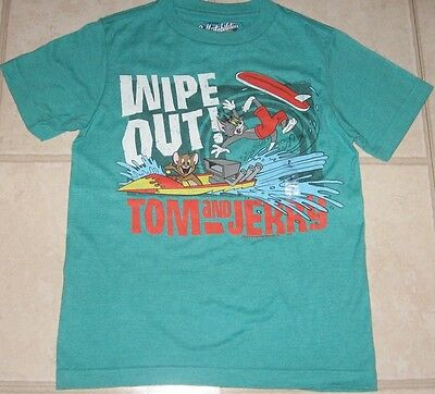 Old Navy Tom And Jerry Wipe Out Boys Youth T-shirt M L Xl New Nwt Kids Cartoon