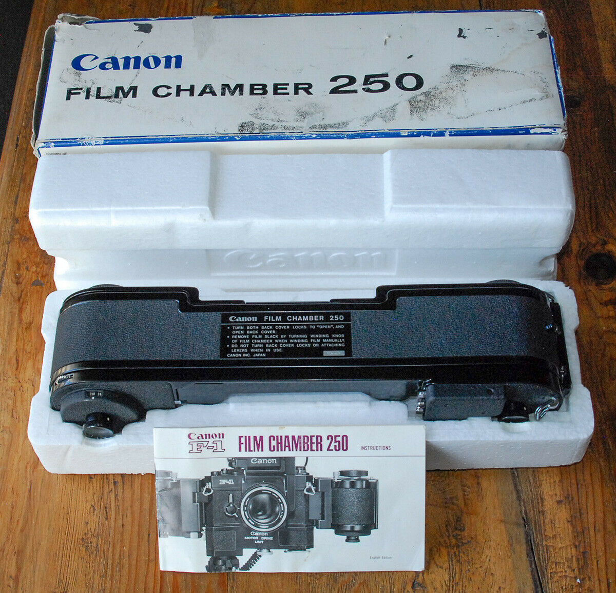 Canon 250 Exposure Back For F-1 Film Chamber In Box With Manual Exc++ Rare F1