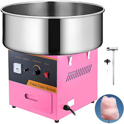 21" Cotton Candy Maker Commercial Electric Machine Kids Party Sugar Floss Pink