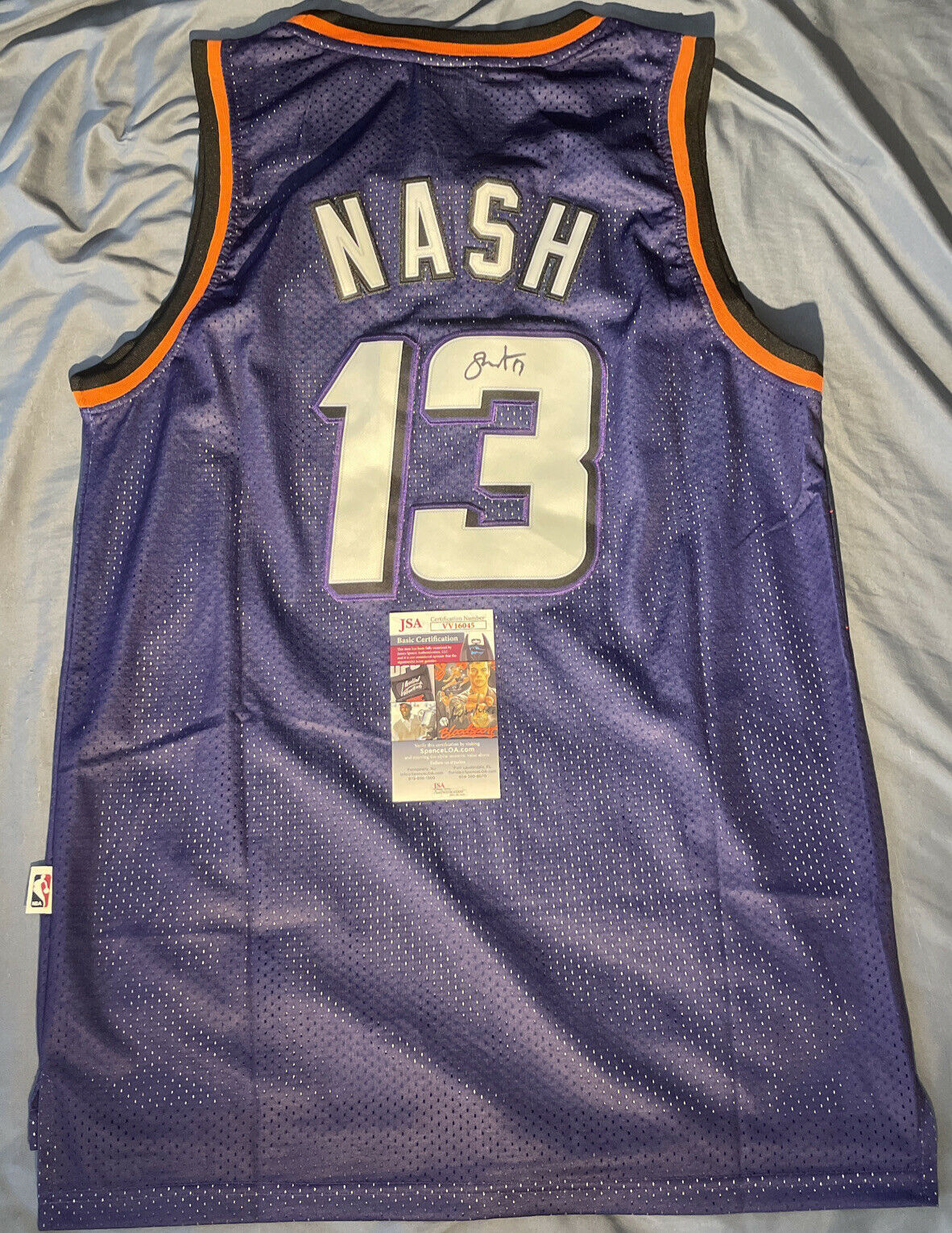 Steve Nash Phoenix Suns Autographed Jersey 2x Mvp Jsa Coa #2