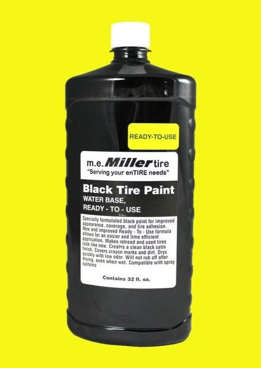 Miller Tire  Black Tire Paint For Antique Farm Tractor 1 Qt. E844qr