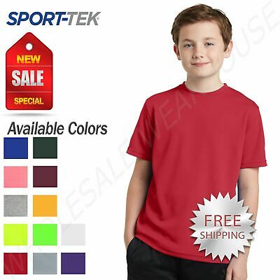 Sport-tek Youth Dri-fit Racermesh Workout Short Sleeve T-shirt M-yst340