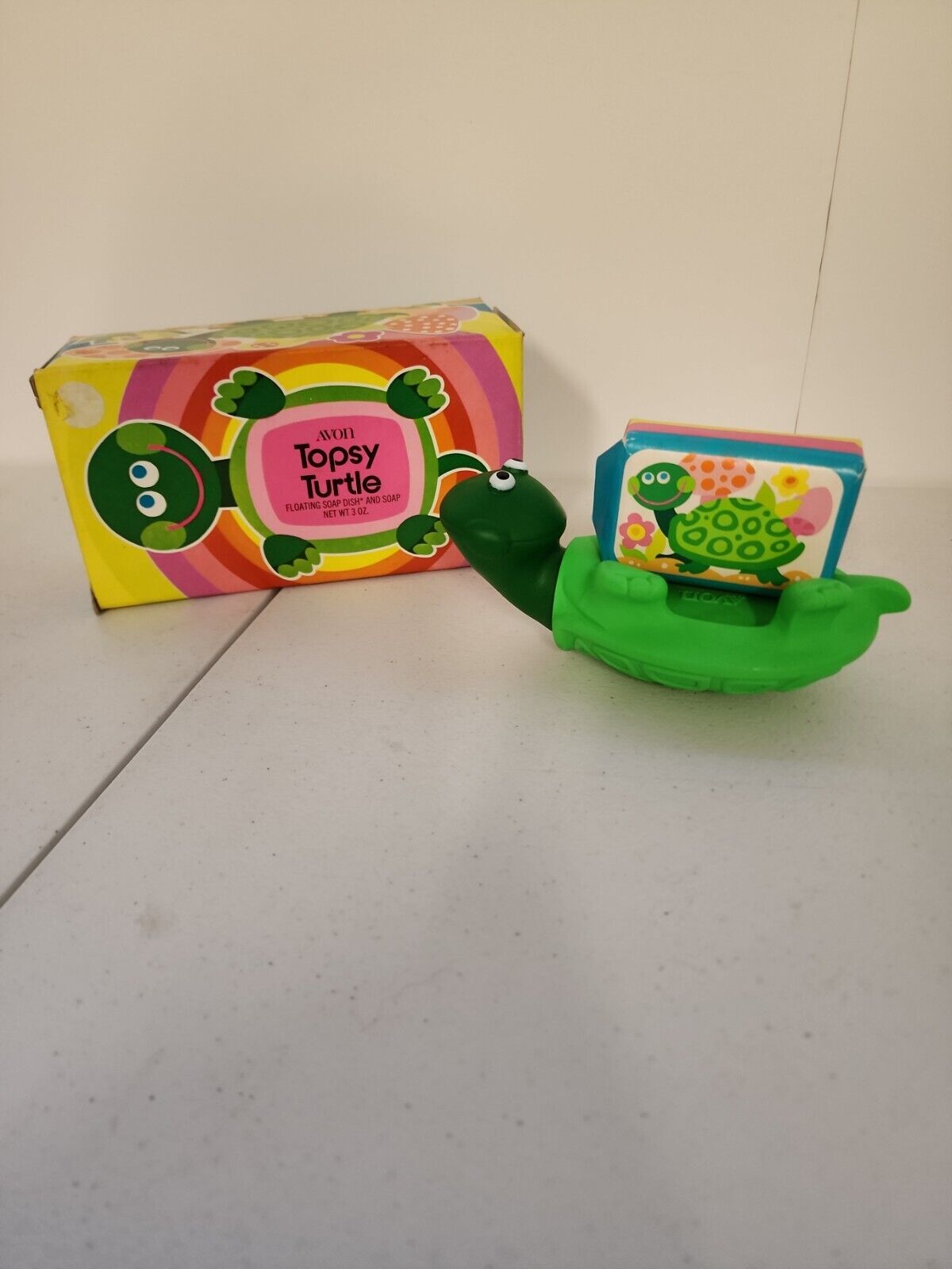 Avon Topsy Turtle Floating Soap Dish And Soap
