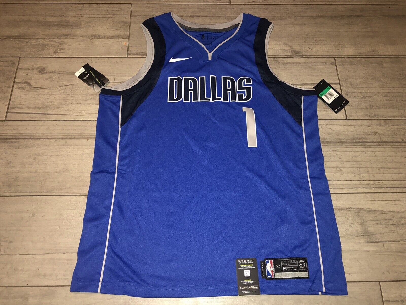 Dallas Mavericks Dennis Smith Jr #1 Nike Authentic Swingman Jersey Sz 52 *nwt*
