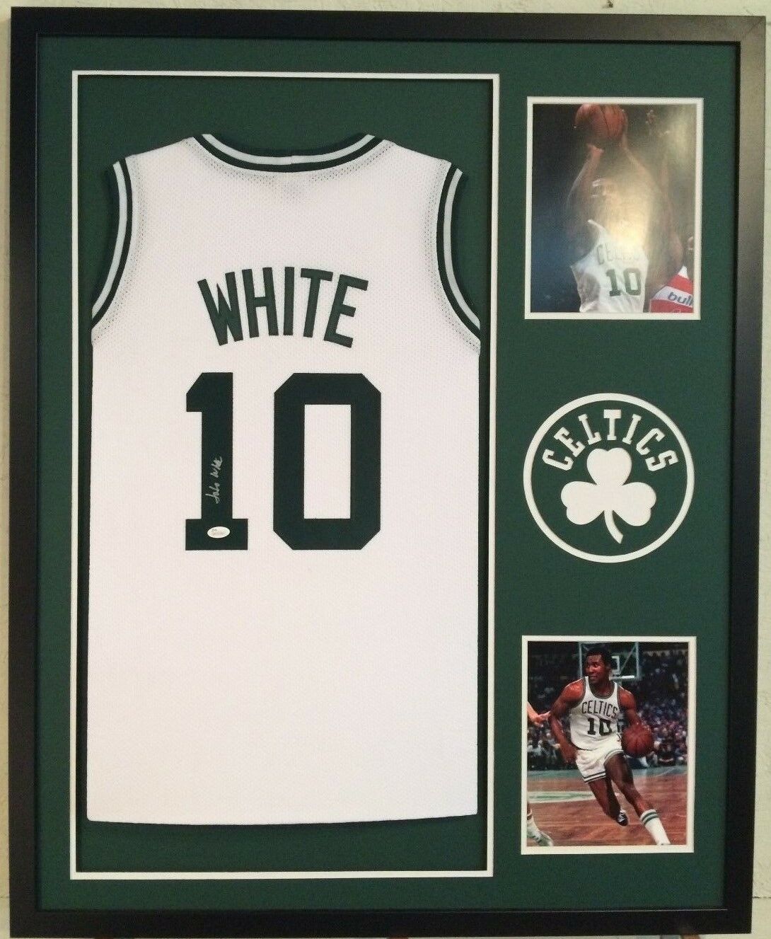 Framed Jo Jo White Autographed Signed Boston Celtics Jersey Jsa Coa