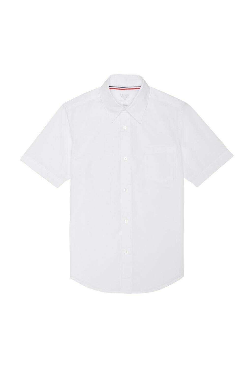 Boys Girls White Broadcloth Shirt French Toast Short Sleeve Uniform Size 4 To 20