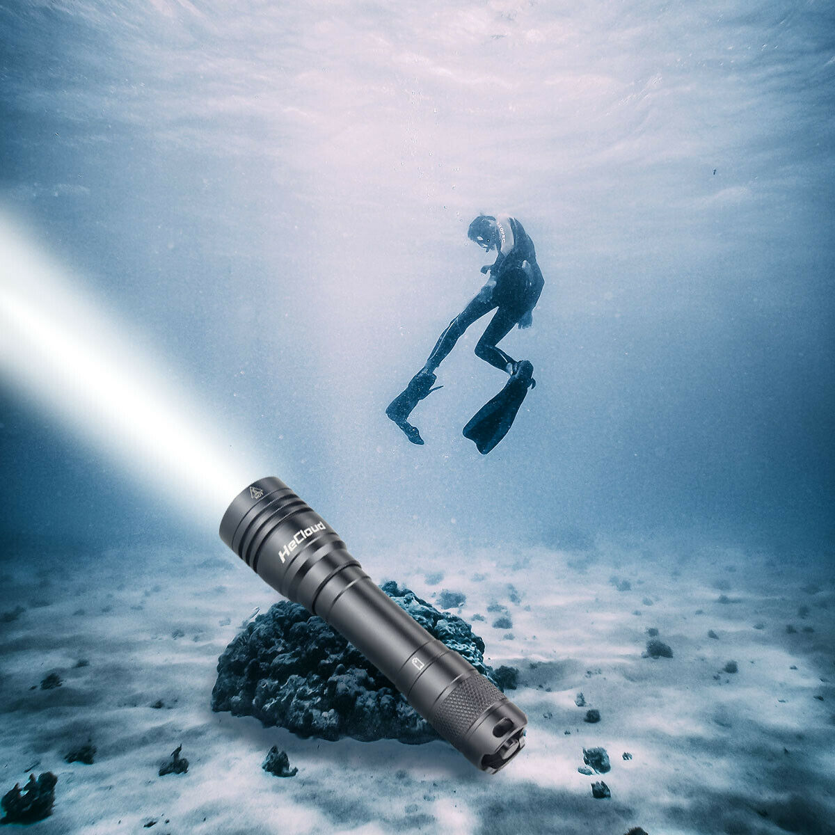 Waterproof 9000lm 10w Led Scuba Diving Flashlight Underwater 70m Torch 18650 Usa