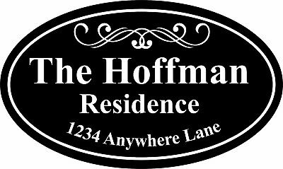 Personalized House Address Sign Plaque Family Name Aluminum.